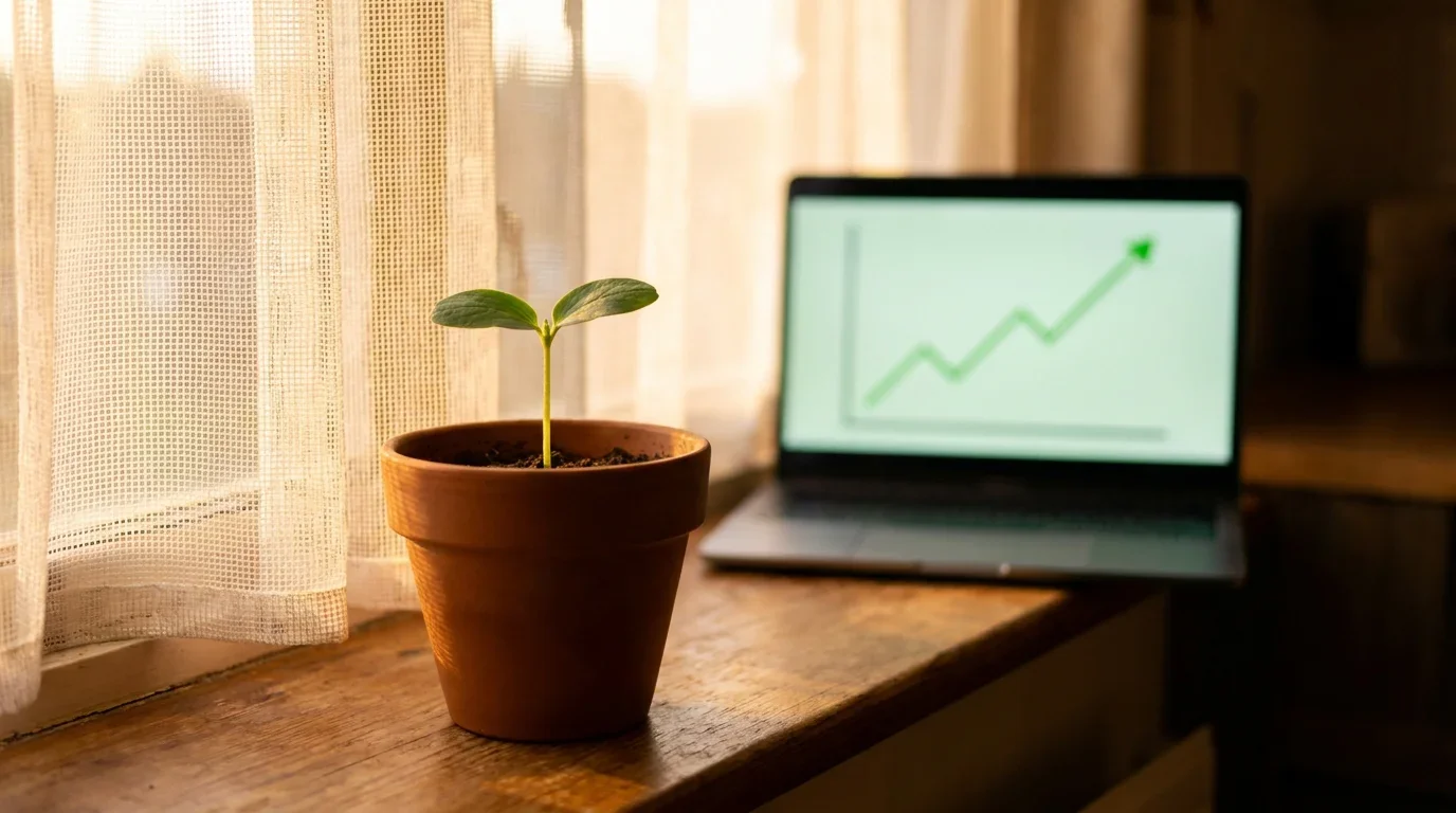 Bankroll compounding growth over 24 months at five percent monthly return