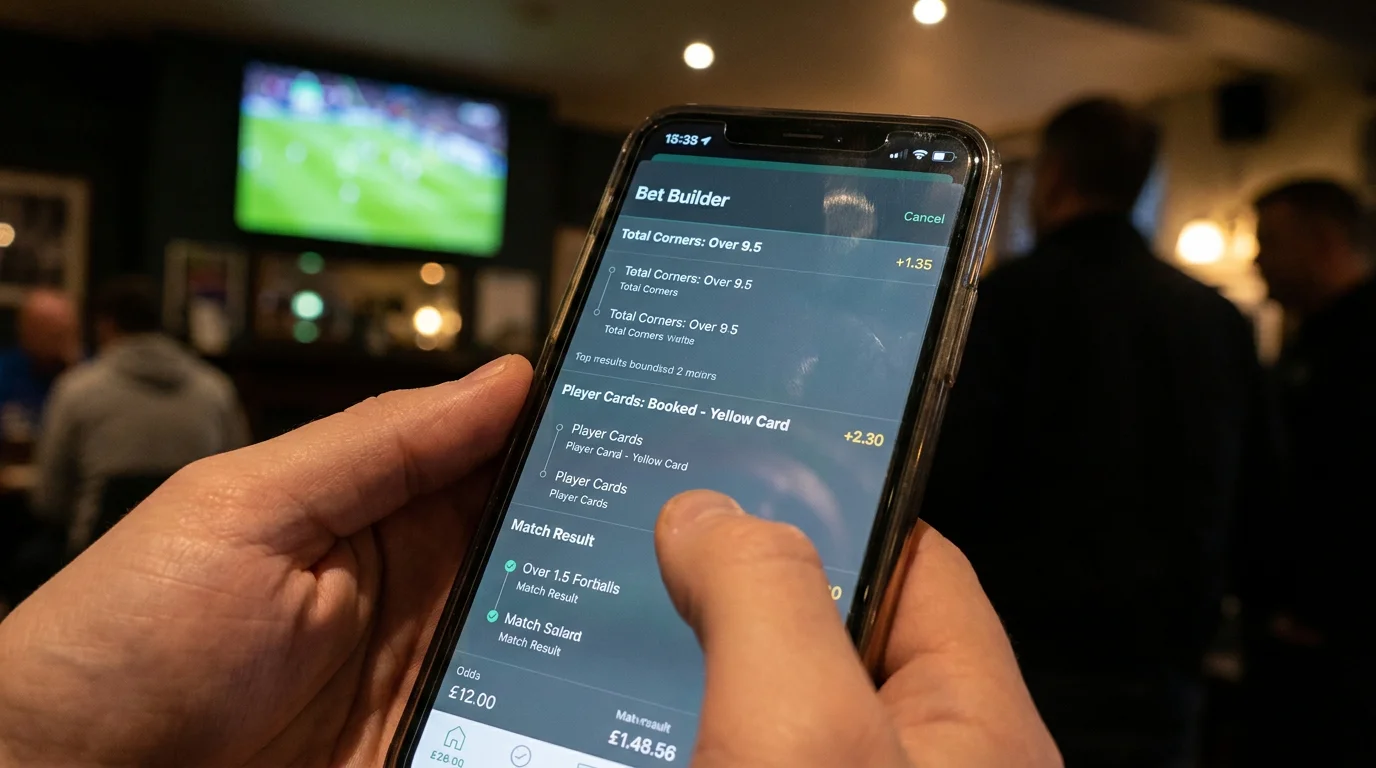 Bet builder with corners and cards selections added alongside goals markets