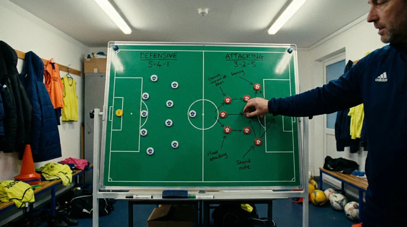 Football tactical setup influencing BTTS probability in different match contexts