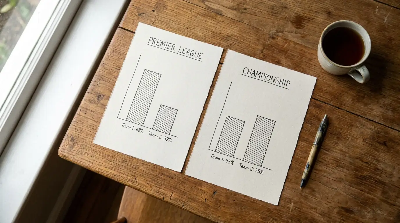 EFL Championship odds margins compared with Premier League overround percentages