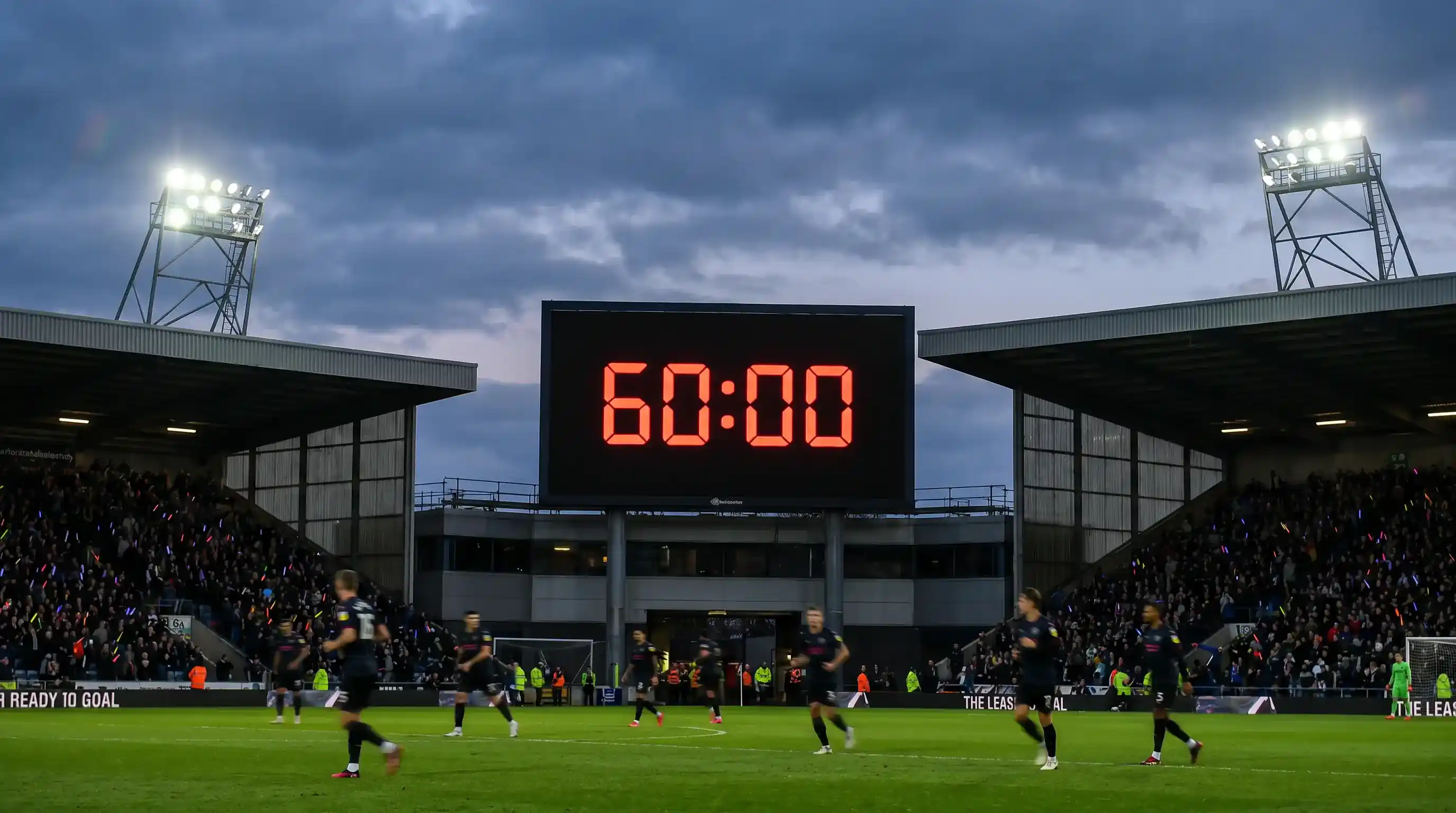 In-play correct score market after 60 minutes of a goalless football match