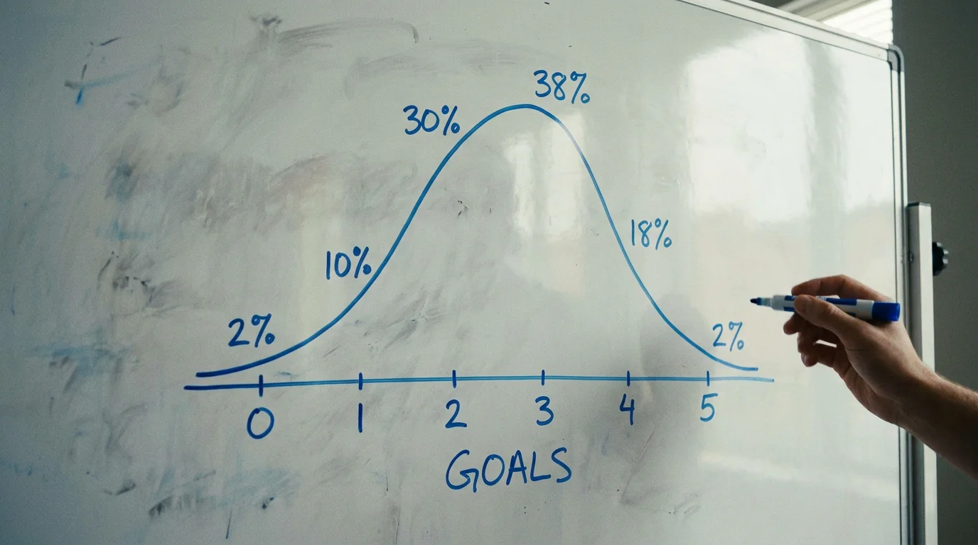 Poisson distribution model applied to football goal prediction