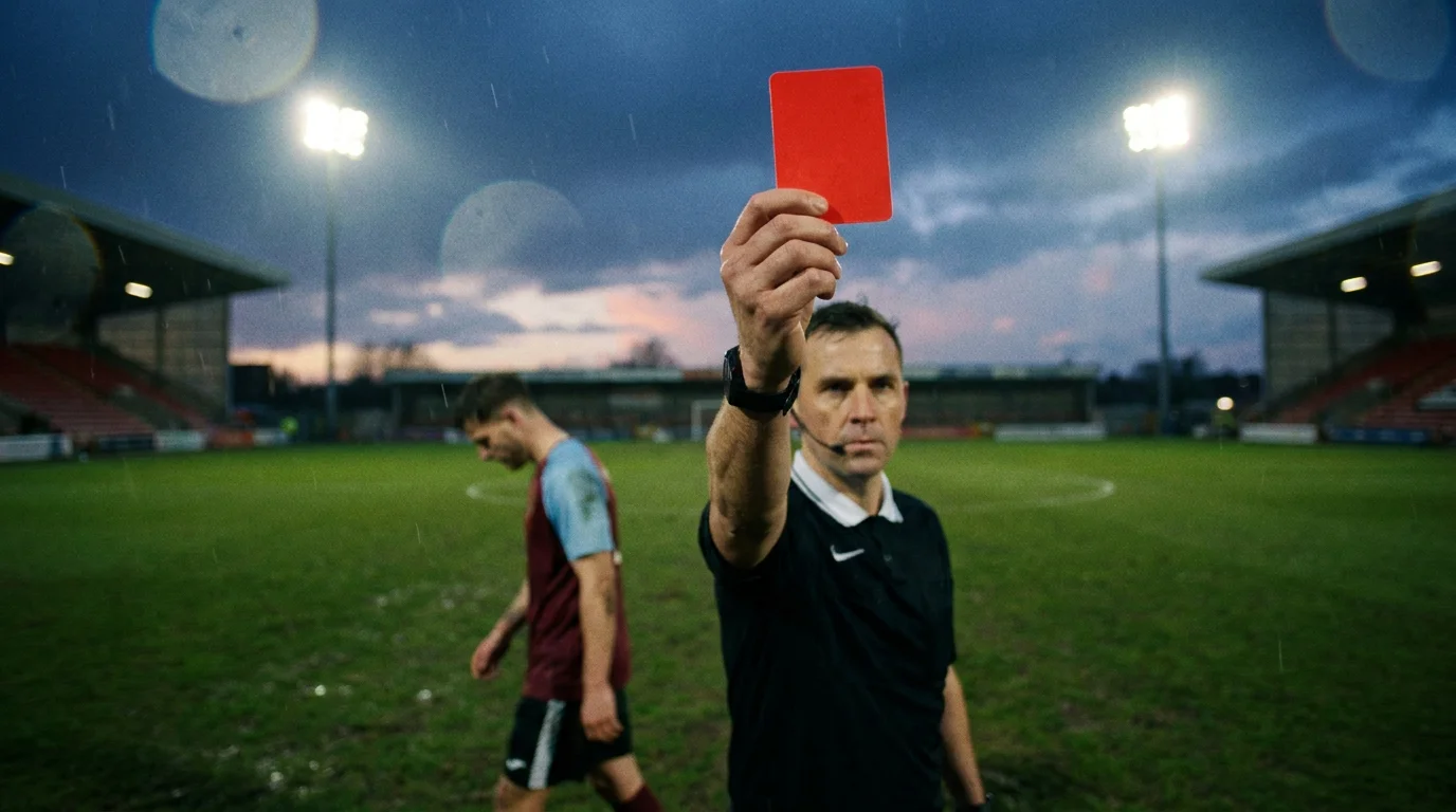Red card causing live odds dislocation with overreaction in football betting market
