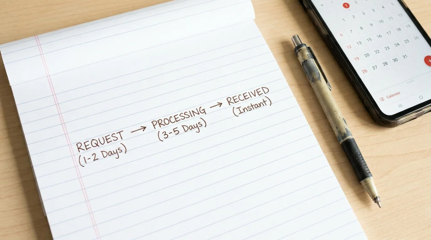 Betting withdrawal processing timeline from request to bank arrival